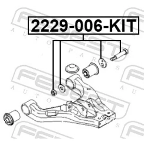 Skrutka pre nastavenie odklonu kolesa 2229-006-KIT /FEBEST/ - obr. 1