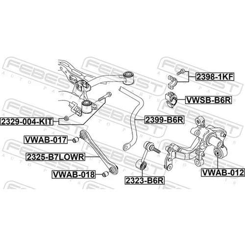 Držiak uloženia stabilizátora 2398-1KF /FEBEST/ - obr. 1