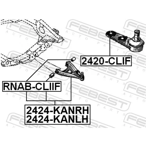 Rameno zavesenia kolies 2424-KANRH /FEBEST/ - obr. 1
