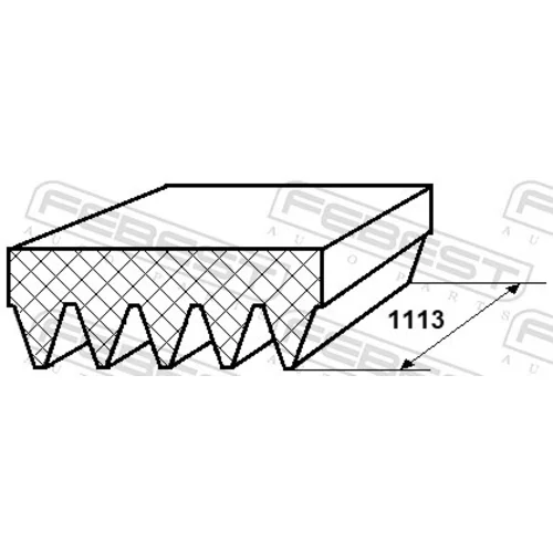 Ozubený klinový remeň 88127-5L1113 /FEBEST/ - obr. 1