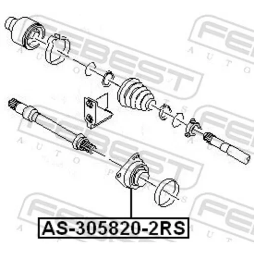 Ložisko hnacieho hriadeľa AS-305820-2RS /FEBEST/ - obr. 1