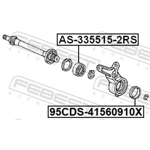 Ložisko hnacieho hriadeľa AS-335515-2RS /FEBEST/ - obr. 1