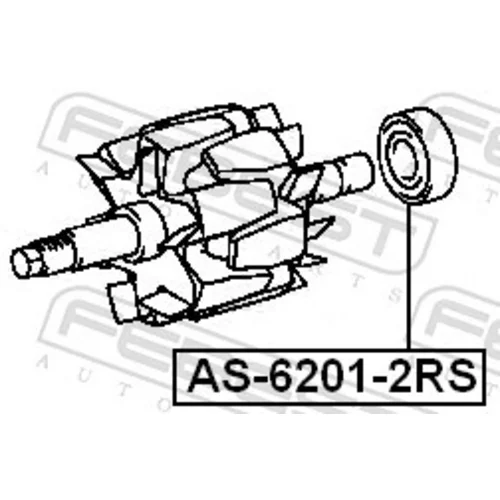 Ložisko AS-6201-2RS /FEBEST/ - obr. 1