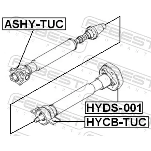 Kĺbový hriadeľ ASHY-TUC /FEBEST/ - obr. 1