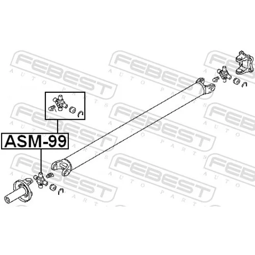 Kĺbový hriadeľ ASM-99 /FEBEST/ - obr. 1