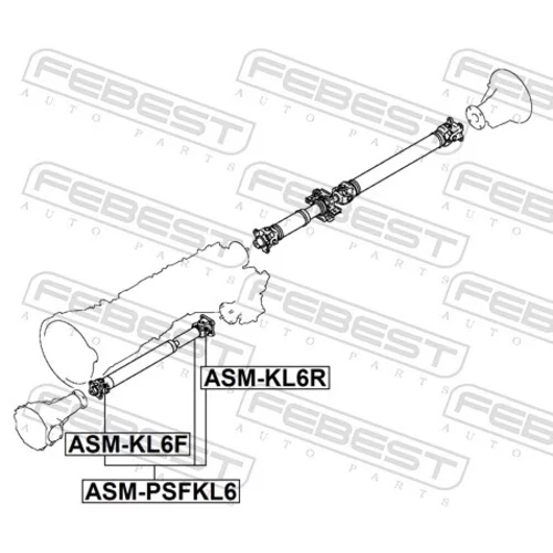 Kĺbový hriadeľ ASM-KL6F /FEBEST/ - obr. 1