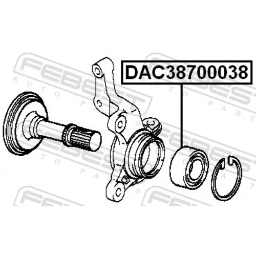 Ložisko kolesa DAC38700038 /FEBEST/ - obr. 1