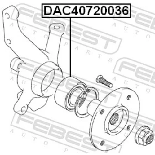 Ložisko kolesa DAC40720036 /FEBEST/ - obr. 1