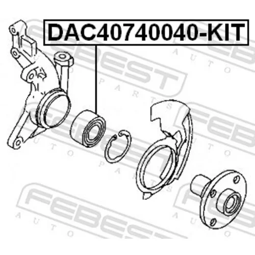 Ložisko kolesa - opravná sada DAC40740040-KIT /FEBEST/ - obr. 1
