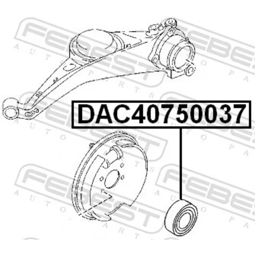 Ložisko kolesa DAC40750037 /FEBEST/ - obr. 1