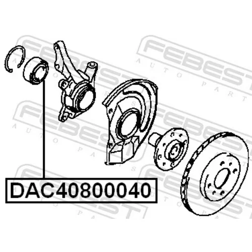 Ložisko kolesa DAC40800040 /FEBEST/ - obr. 1