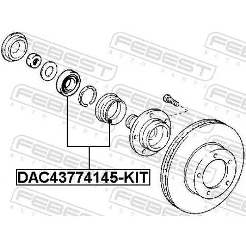 Ložisko kolesa DAC43774145-KIT /FEBEST/ - obr. 1