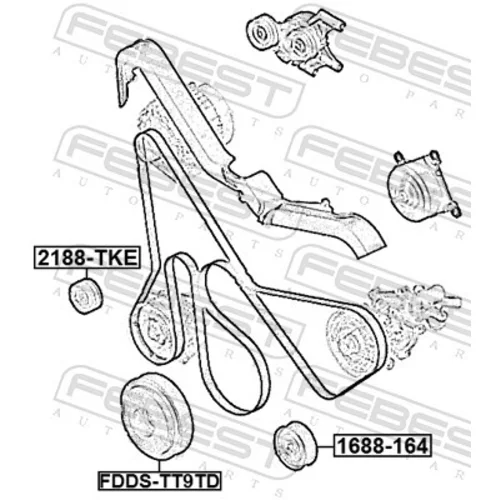 Remenica kľukového hriadeľa FDDS-TT9TD /FEBEST/ - obr. 1