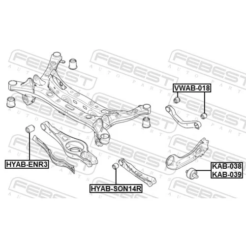 Uloženie riadenia KAB-038 /FEBEST/ - obr. 1