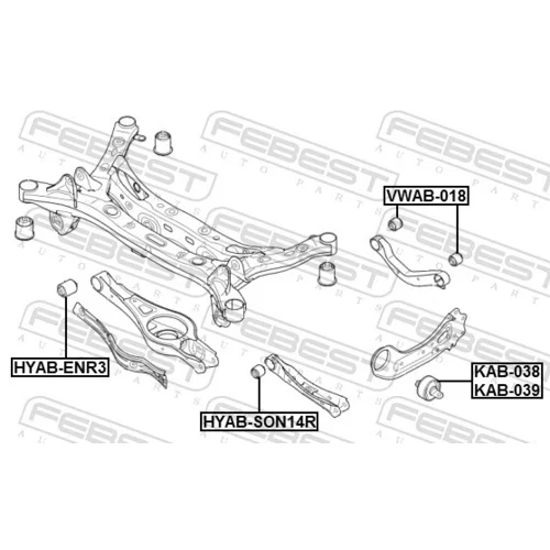 Uloženie riadenia KAB-039 /FEBEST/ - obr. 1