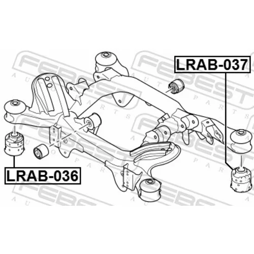 Uloženie tela nápravy LRAB-036 /FEBEST/ - obr. 1