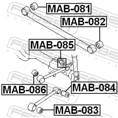 Uloženie riadenia MAB-085 /FEBEST/ - obr. 1
