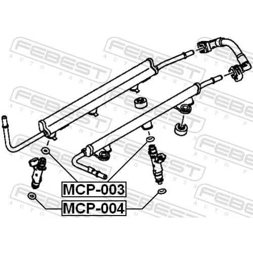 Tesniaci krúžok vstrekovacieho ventilu MCP-003 /FEBEST/ - obr. 1