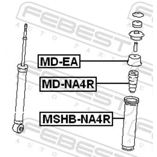 Doraz odpruženia MD-NA4R /FEBEST/ - obr. 1
