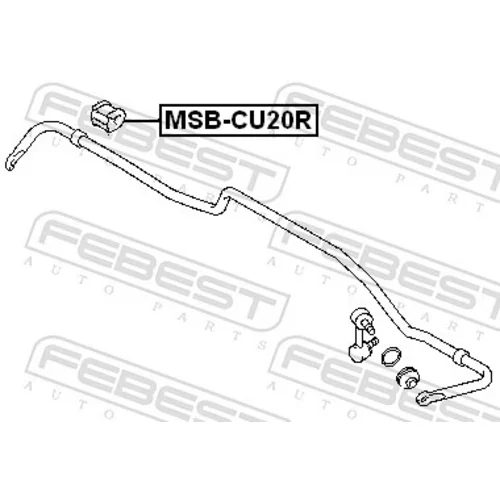 Uloženie priečneho stabilizátora MSB-CU20R /FEBEST/ - obr. 1