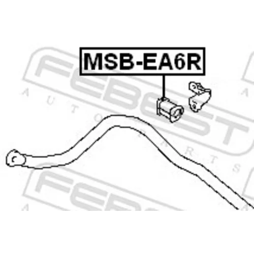 Uloženie priečneho stabilizátora MSB-EA6R /FEBEST/ - obr. 1