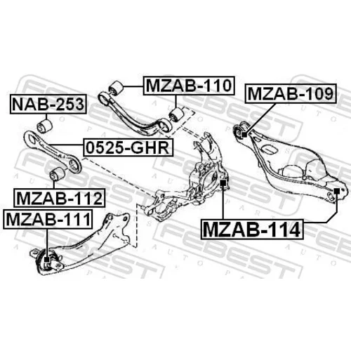 Uloženie riadenia MZAB-114 /FEBEST/ - obr. 1