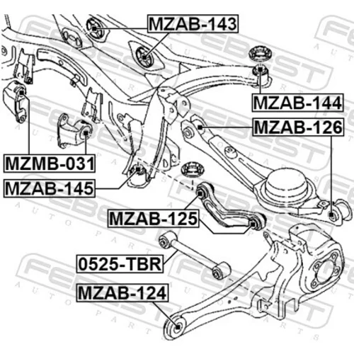 Uloženie riadenia MZAB-126 /FEBEST/ - obr. 1