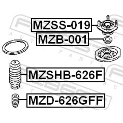 Doraz odpruženia MZD-626GFF /FEBEST/ - obr. 1