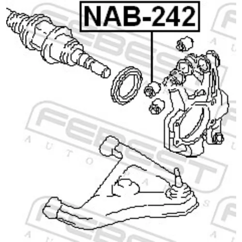 Uloženie riadenia NAB-242 /FEBEST/ - obr. 1