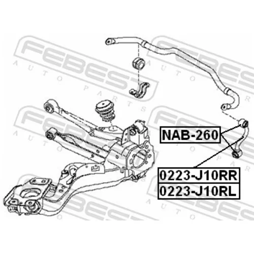 Uloženie riadenia NAB-260 /FEBEST/ - obr. 1