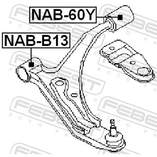 Uloženie riadenia NAB-B13 /FEBEST/ - obr. 1