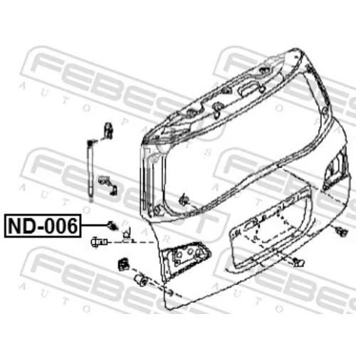 Doraz kapoty motora ND-006 /FEBEST/ - obr. 1