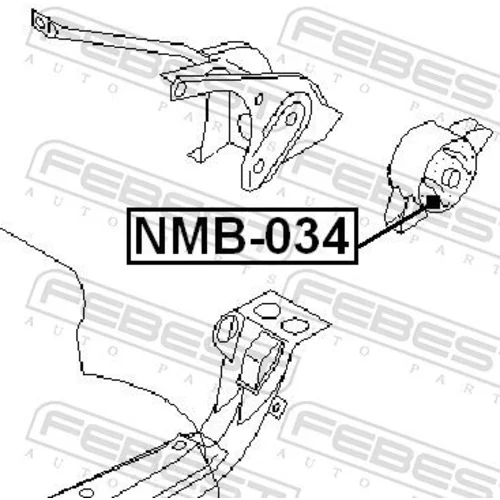 Uloženie motora NMB-034 /FEBEST/ - obr. 1