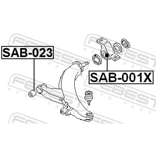Uloženie riadenia SAB-023 /FEBEST/ - obr. 1