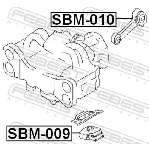 Uloženie motora SBM-009 /FEBEST/ - obr. 1