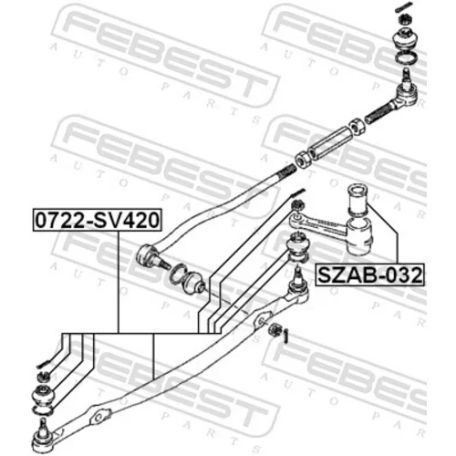 Puzdro stĺpika riadenia SZAB-032 /FEBEST/ - obr. 1