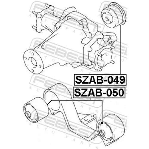 Uloženie, diferenciál SZAB-050 /FEBEST/ - obr. 1
