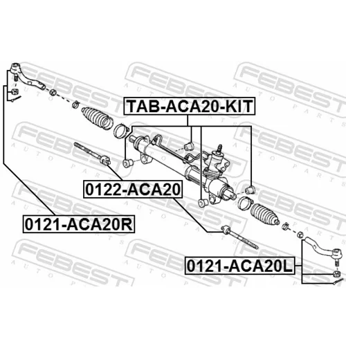 Uloženie prevodovky riadenia TAB-ACA20-KIT /FEBEST/ - obr. 1