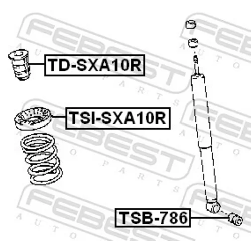 Doraz odpruženia TD-SXA10R /FEBEST/ - obr. 1
