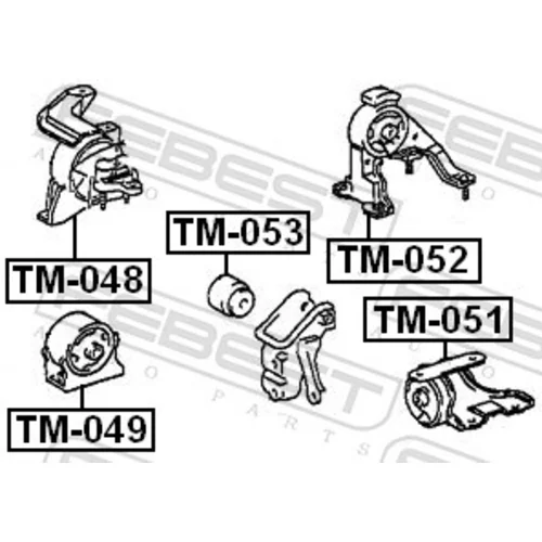 Uloženie motora TM-052 /FEBEST/ - obr. 1