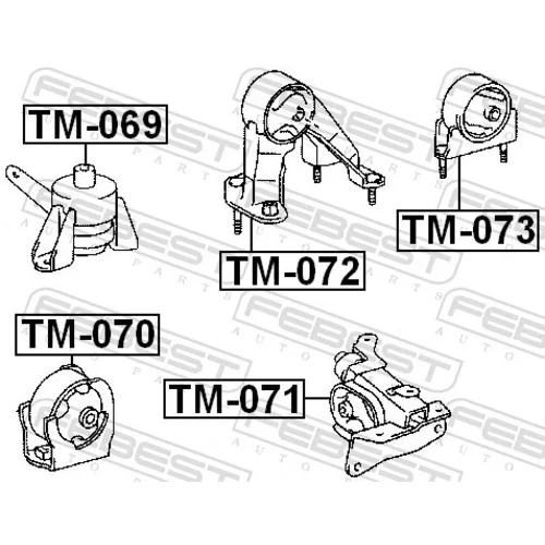 Uloženie motora TM-069 /FEBEST/ - obr. 1