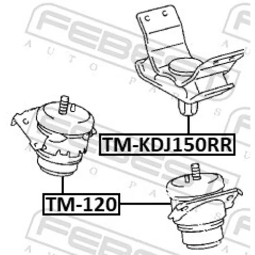 Uloženie motora TM-120 /FEBEST/ - obr. 1