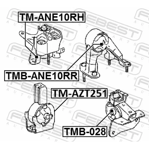 Uloženie motora TM-ANE10RH /FEBEST/ - obr. 1