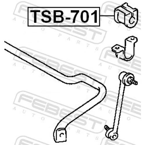 Uloženie priečneho stabilizátora TSB-701 /FEBEST/ - obr. 1