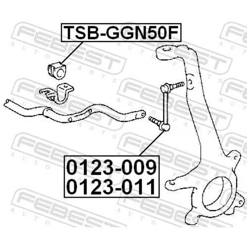 Uloženie priečneho stabilizátora TSB-GGN50F /FEBEST/ - obr. 1