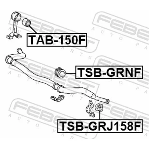 Uloženie priečneho stabilizátora TSB-GRJ158F /FEBEST/ - obr. 1