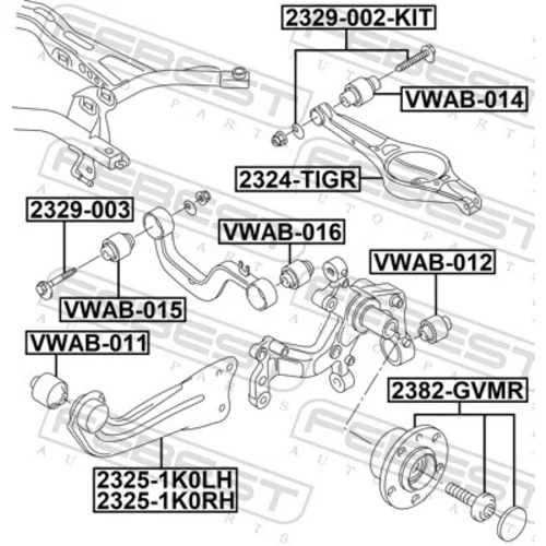 Uloženie riadenia VWAB-015 /FEBEST/ - obr. 1