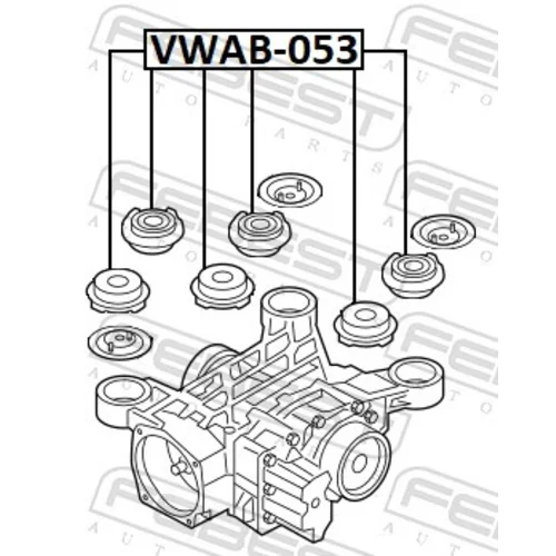 Uloženie, diferenciál VWAB-053 /FEBEST/ - obr. 1