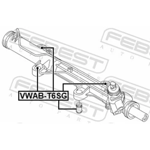 Uloženie prevodovky riadenia VWAB-T6SG /FEBEST/ - obr. 1