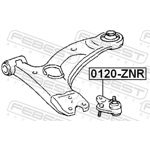 Zvislý/nosný čap 0120-ZNR /FEBEST/ - obr. 1